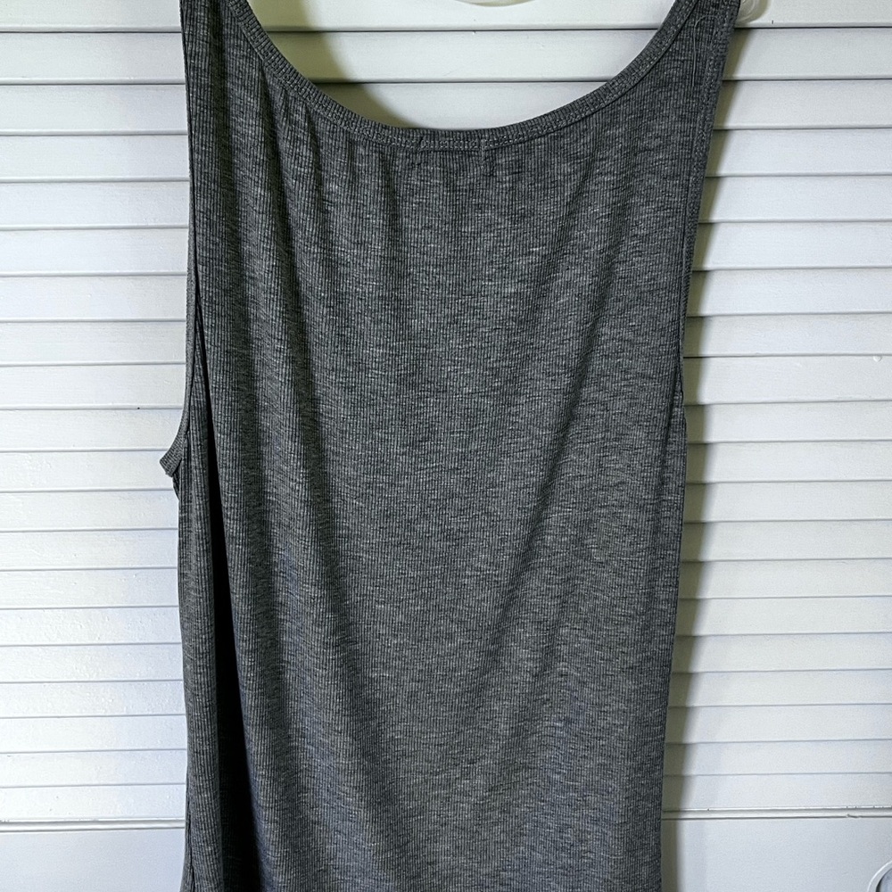 Justify Ribbed Crewneck Top - Heather Gray - Picture 3 of 4